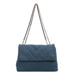 Wholesale Simple And Stylish Large Capacity Denim Shoulder Bag - Image 5