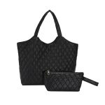 Wholesale Women Fashion Casual Solid Color Rhombic Large Capacity Handbag Two-Piece Bag Set - Image 5