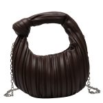 Wholesale Women Fashion Casual Solid Color Pleated Soft Knot Dumpling Handbag - Image 4