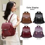 Wholesale Fashion Pu Simple Style Large Capacity Backpack - Image 3
