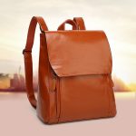 Wholesale Fashion Oil Wax Leather Retro Style Student Schoolbag Soft Leather Travel Backpack