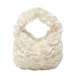 Women Fashion Elegant Solid Color Lace Stitching Ruffled Handheld - Image 5