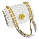 Fashion Scalloped Lock Embroidery Square Shoulder Bag - Image 6