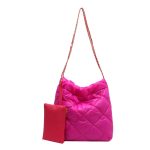 Women Fashionable Solid Color Large Capacity Rhomboid Shoulder Bag - Image 5