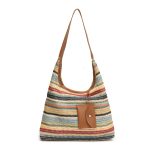 Wholesale Women Fashion Casual Large Capacity Contrast Color Hand Woven Tote Bag - Image 4