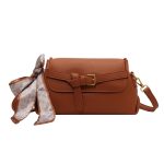 Women Fashion Retro Solid Color Litchi Pattern Small Square Shoulder Bag - Image 4