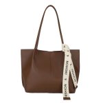 Women Casual Simple Solid Color Large Capacity Tote Bag - Image 4