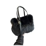 Wholesale Autumn And Winter Faux Fox Fur Fashionable Plush Handbag - Image 5