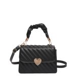 Women Casual Simple Solid Color Love Buckle Small Square Shoulder Bag - Image 5