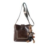 Women Fashion Casual Solid Color Bucket Rabbit Pendant Shoulder Bag - Image 4