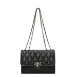 Women Fashion Casual Solid Color Rhombus Square Chain Shoulder Bag - Image 4