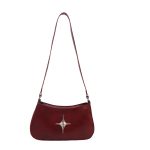 Women Fashion Casual Solid Color Cross Star Buckle Small Square Shoulder Bag - Image 4