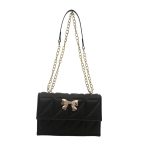 Women Fashion Rhombus Bowknot Buckle Chain Small Square Shoulder Bag - Image 4