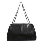 Women Fashion Casual Simple Pu Leather Chain Tote Bag - Image 5