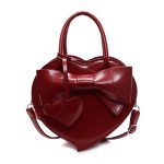 Women Fashion Solid Color Love-Shaped Shoulder Bag - Image 5