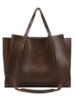 Wholesale Women Retro Simple Solid Color Large Capacity Square Handbag - Image 5