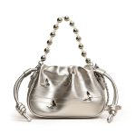 Women Fashion Elegant Solid Color Beaded Shoulder Bag - Image 4