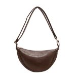 Women Fashion Retro Solid Color Dumpling Shoulder Bag - Image 4