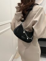 Women Fashion Solid Color Simple Chain Shoulder Bag - Image 4