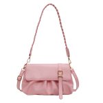 Wholesale Women Fashion Casual Simple Solid Color Pleated Shoulder Bag - Image 5