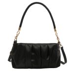 Wholesale Women Fashion Casual Solid Color Pleated Rectangular Shoulder Bag - Image 5