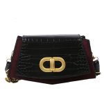 Women Fashion Splicing Stone Pattern Chain Shoulder Bag - Image 5