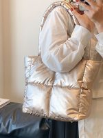 Wholesale Women Fashion Solid Color Large Capacity Cotton-Padded Handbag - Image 5