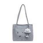 Wholesale Women Fashion Solid Color Butterfly Decoration Large Capacity Tote Bag - Image 5