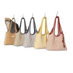 Women Stripe Casual Large Capacity Shoulder Bag - Image 5