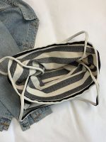 Wholesale Simple Casual Large Capacity Stripe Tote Bag - Image 5