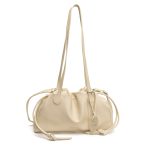 Women Fashion Casual Solid Color Pleated Shoulder Bag - Image 5