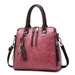 Women Fashion Casual Solid Color Large Capacity Handbag - Image 5