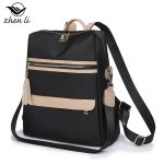 Wholesale Women Fashion Casual Color Blocking Large Capacity Backpack - Image 5
