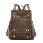 Wholesale Women Fashion Vintage Pu Zipper Backpack