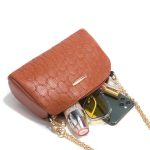 Wholesale Women Fashion Embossed Zipper PU Backpack Chain Crossbody Bag Purses Four-Piece Set - Image 4