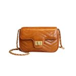 Women Fashion Temperament Leather Rhombus Chain Small Square Bag - Image 5