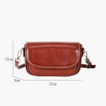 Wholesale Women Retro Simple Leather Messenger Bag - Image 3