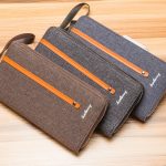 Wholesale Men Long Wallet Multi-Card Canvas Zipper Clutch Large Capacity Purse - Image 5