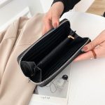 Women'S Fashion Embroidery Thread Long Pu Leather Wallet Coin Purse - Image 4