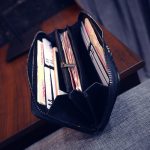 Women Fashion Crocodile Pattern Long Zipper Coin Purse - Image 4