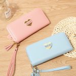 Wholesale Women Fashion Heart Long Section Multifunctional Buckle Long Coin Purse - Image 4