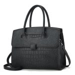 Wholesale Women Fashion Casual Solid Color Large Capacity Crocodile Pattern Handbag - Image 5