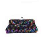 Women Fashion Creative Sequin Geometric Pattern Long Coin Purse - Image 5