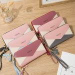 Wholesale Women Fashion Casual Color Block Zipper Long Purses - Image 5