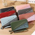 Women'S Fashion Thin Shiny Zipper Long Purses - Image 2