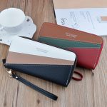 Wholesale Women Fashion Color Block Double Zipper Large Capacity Purses - Image 5