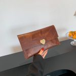 Women Fashion Rectangular Heart-Shaped Decorative Flap Cover Large Capacity Purses - Image 5