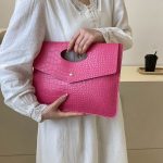 Women Fashionable Simple Large Capacity PU Flap Rectangular Purses - Image 4