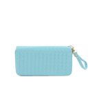 Women Fashion Simple Woven Zipper Long Purses - Image 5