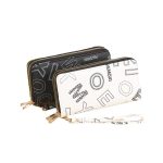 Wholesale Women Simple Fashion Vintage Letter Printing Zipper Long Purses - Image 5